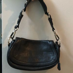 Banana Republic Black Leather Bag EUC